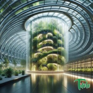 Gewächshausdesign mit Regenwassersammlung