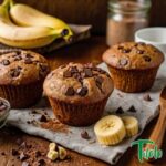 Leckere Bananen-Schoko-Muffins ohne Mehl Bananen-Schoko-Muffins 1