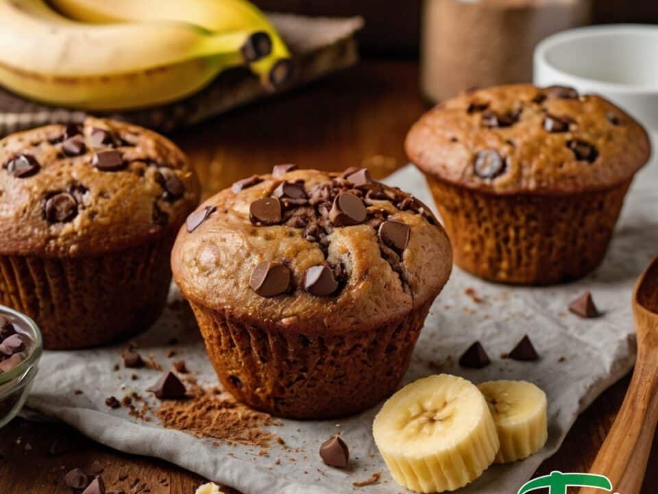 Leckere Bananen-Schoko-Muffins ohne Mehl Bananen-Schoko-Muffins 14