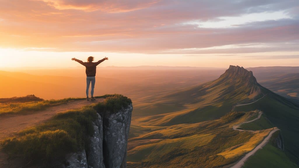 mutigen Lebensweg umarmen