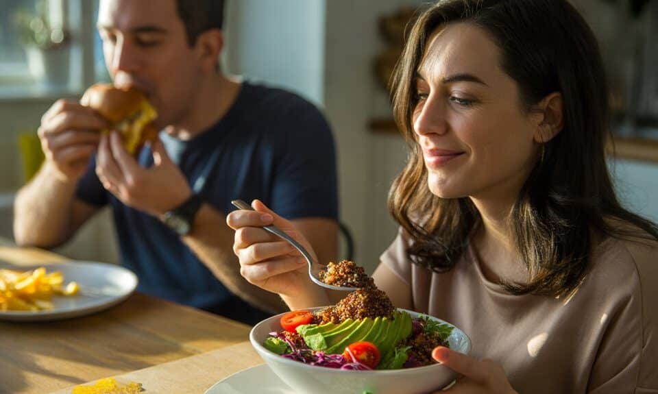Gesunde Ernährung allein Partner