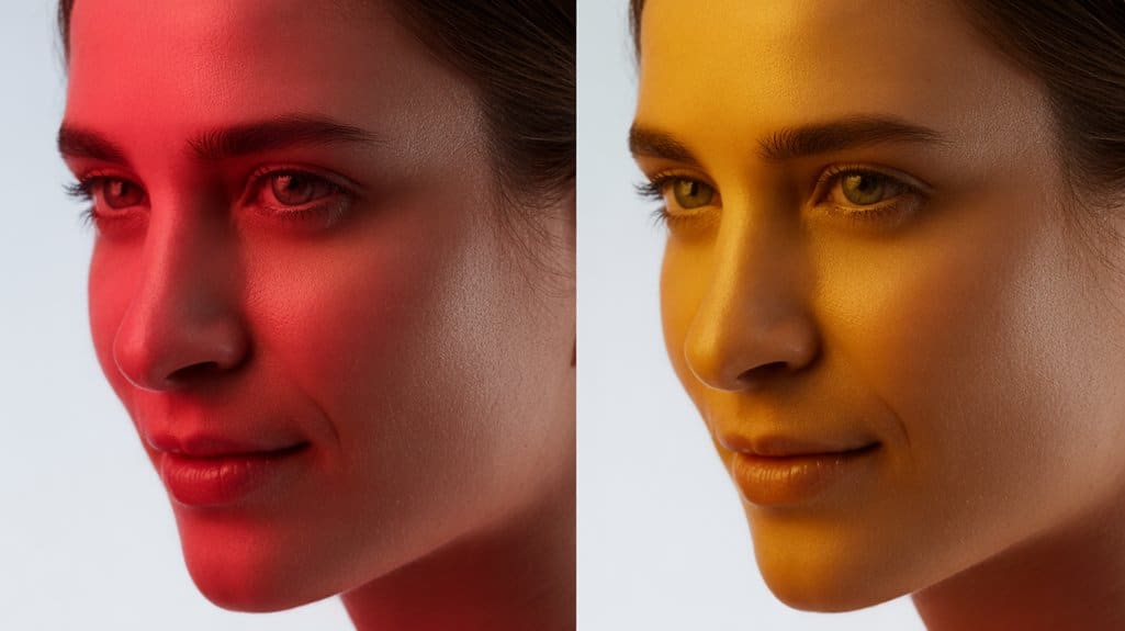 rote vs bernsteinfarbene Lichttherapie