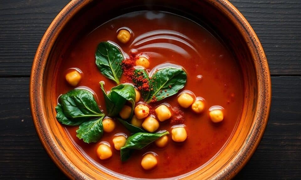 spicy chickpea spinach stew